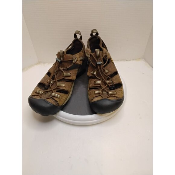 Keen Mens Brown Outdoor Sandals Size US 12 Waterproof Leather & Rubber Durable T - Picture 2 of 7